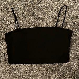 Black Cropped Tank Top